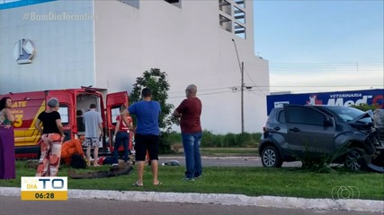 Duas pessoas ficam feridas em acidente na Avenida JK em Palmas