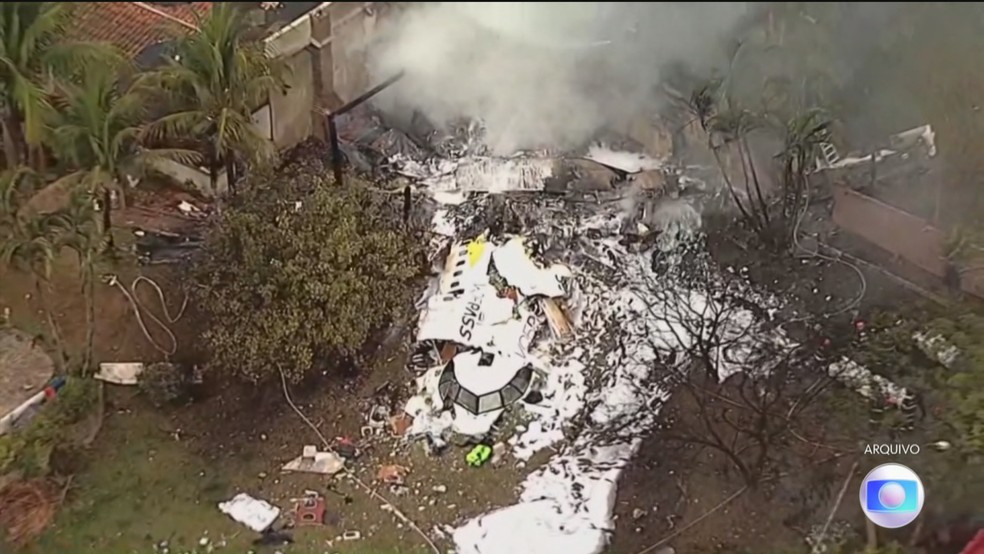 PF afirma que os 16 indiciados pela queda do avião da Voepass atentaram contra a segurança do transporte aéreo — Foto: Jornal Nacional/ Reprodução