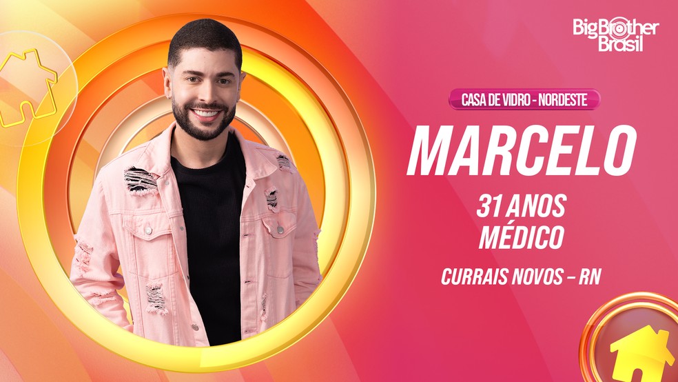 Marcelo é um dos candidatos ao grupo Pipoca do BBB26 — Foto: Reprodução/TV Globo