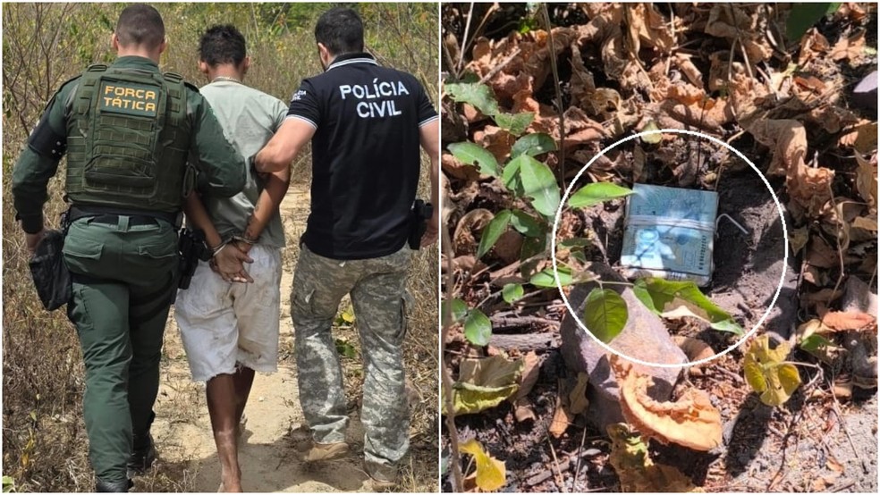 Dupla é capturada pela polícia por suspeita de matar idoso de 90 anos durante assalto em Barbalha. — Foto: Reprodução