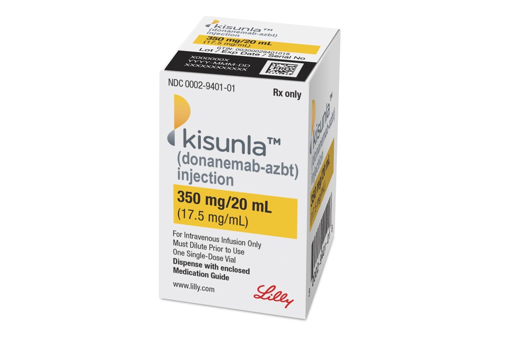 Kisunla, novo medicamento aprovado nos Estados Unidos retarda a progressão do Alzheimer em 60% nos estágios iniciais. — Foto: Eli Lilly and Company via AP