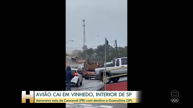 Avio cai no interior de SP