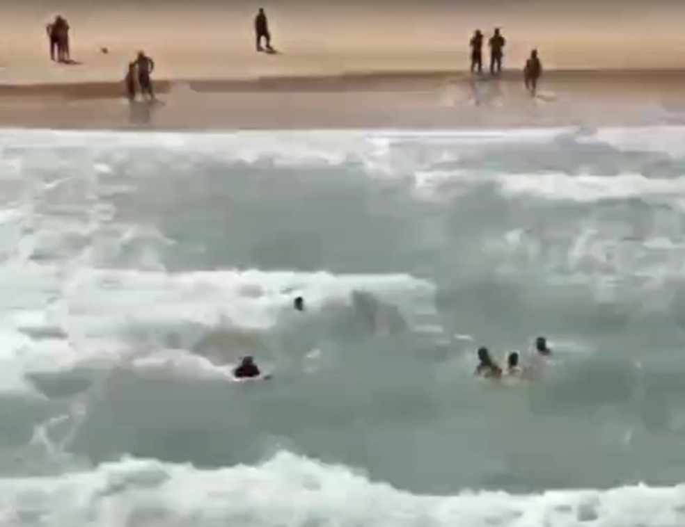 Resgate registrado na Via Costeira, em Natal — Foto: Reprodução