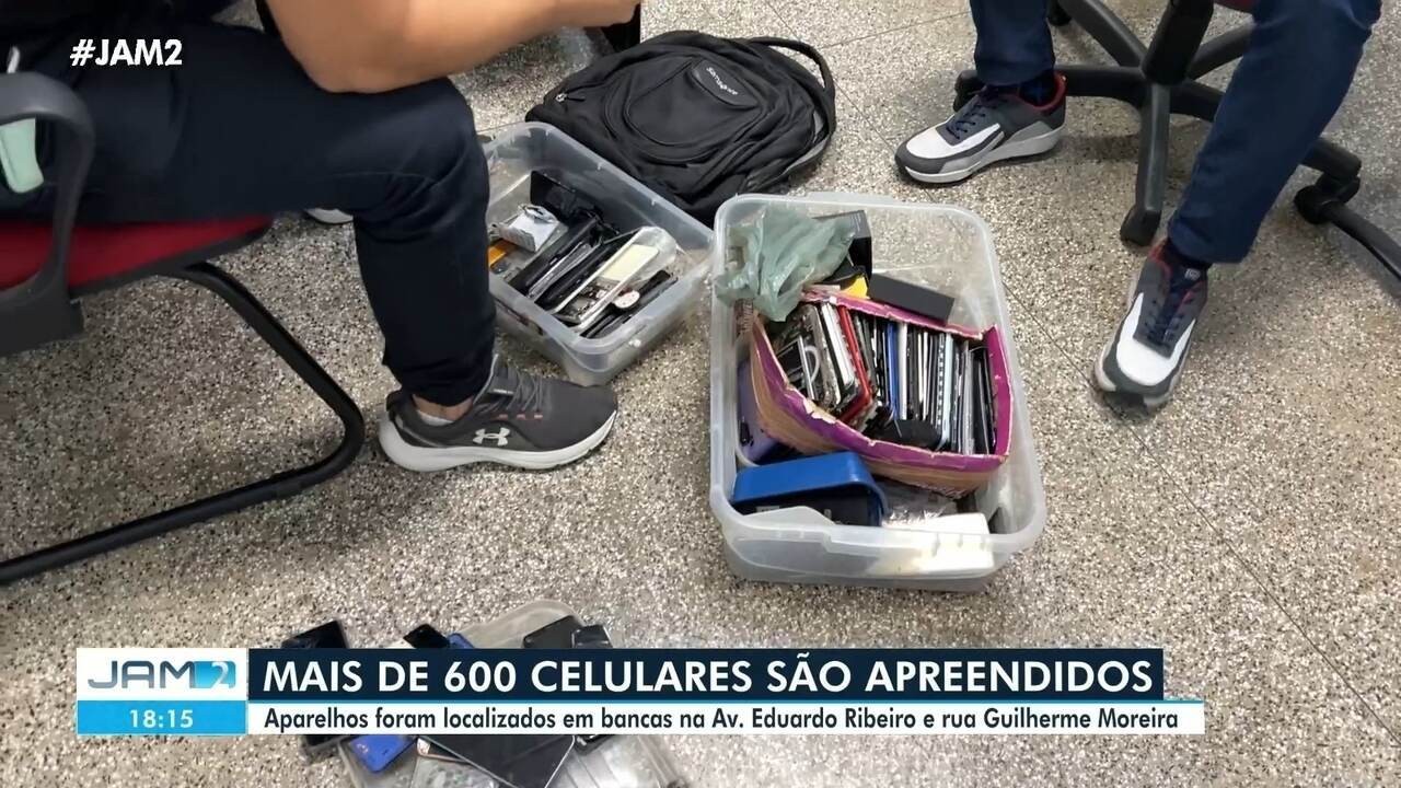 Mais de 600 celulares apreendidos em operação contra receptação no Centro de Manaus