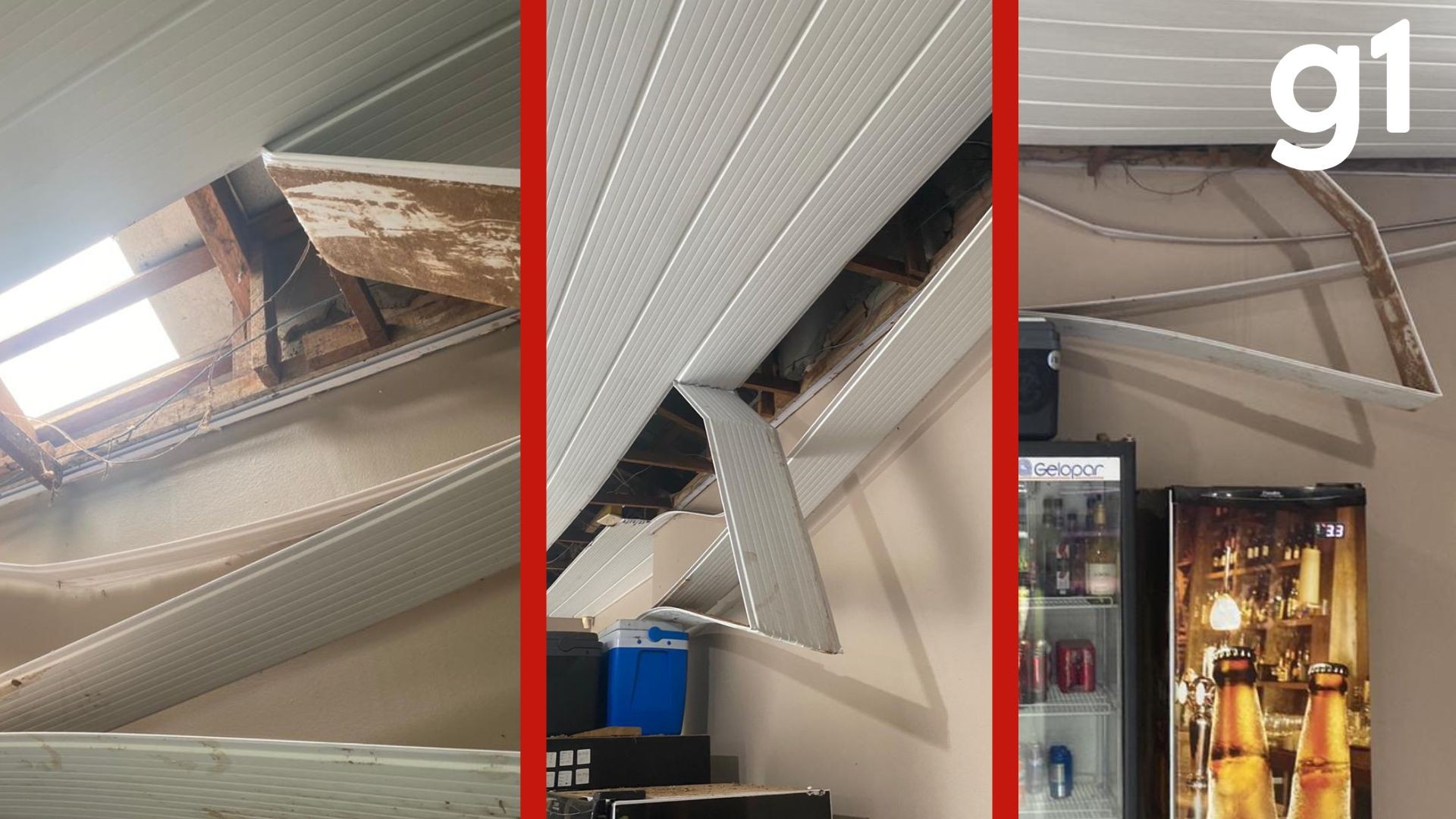 Veja como ficou restaurante após ladrão invadir pelo telhado e se entregar para polícia em MT