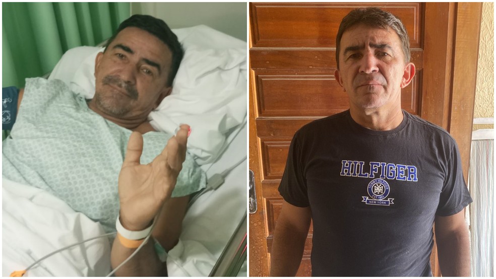 Vigilante Regivan Ribeiro passou por três hospitais antes de ser internado no HRSC para ser tratado após ter um AVC — Foto: Arquivo pessoal