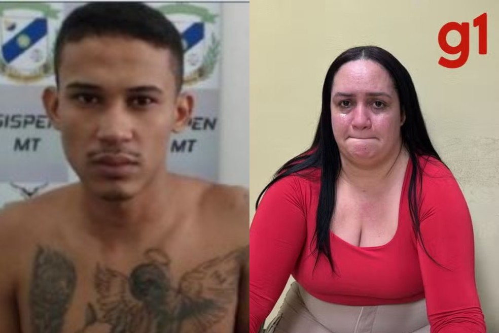 Robson Junior Jardim dos Santos e Priscila Moreira Janis foram os responsáveis pela guerra de facções que resultou em diversos assassinatos, entre 2022 e 2023, diz polícia — Foto: Reprodução