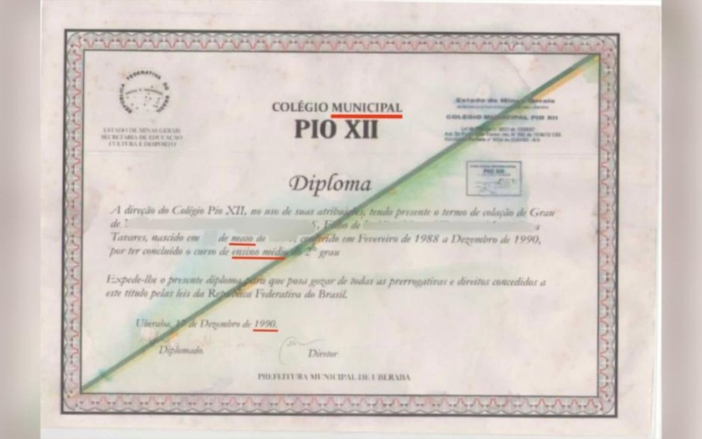 Servidor pblico foi indiciado por usar uma diploma falso para assumir o cargo na Prefeitura de Uruau  Foto: Divulgao/Polcia Civil