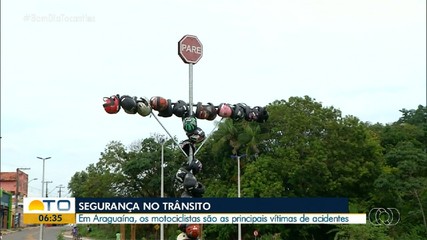 Campanha faz alerta sobre acidentes de trânsito envolvendo motociclistas em Araguaína