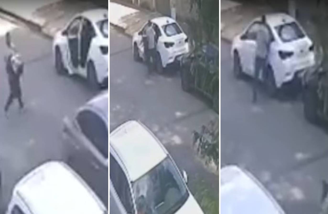 Homem é preso após espancar mulher e carregá-la desacordada; veja vídeo 