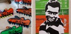 Dribles em chapas metálicas e gols em telhas de zinco: artista sorocabano transforma momentos do futebol em grafites — Foto: Reprodução/golgraffiti