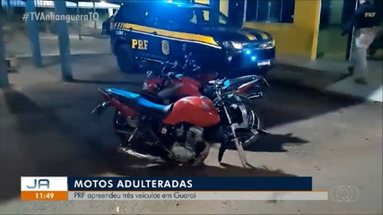 Motos adulteradas são apreendidas pela PRF em Guaraí