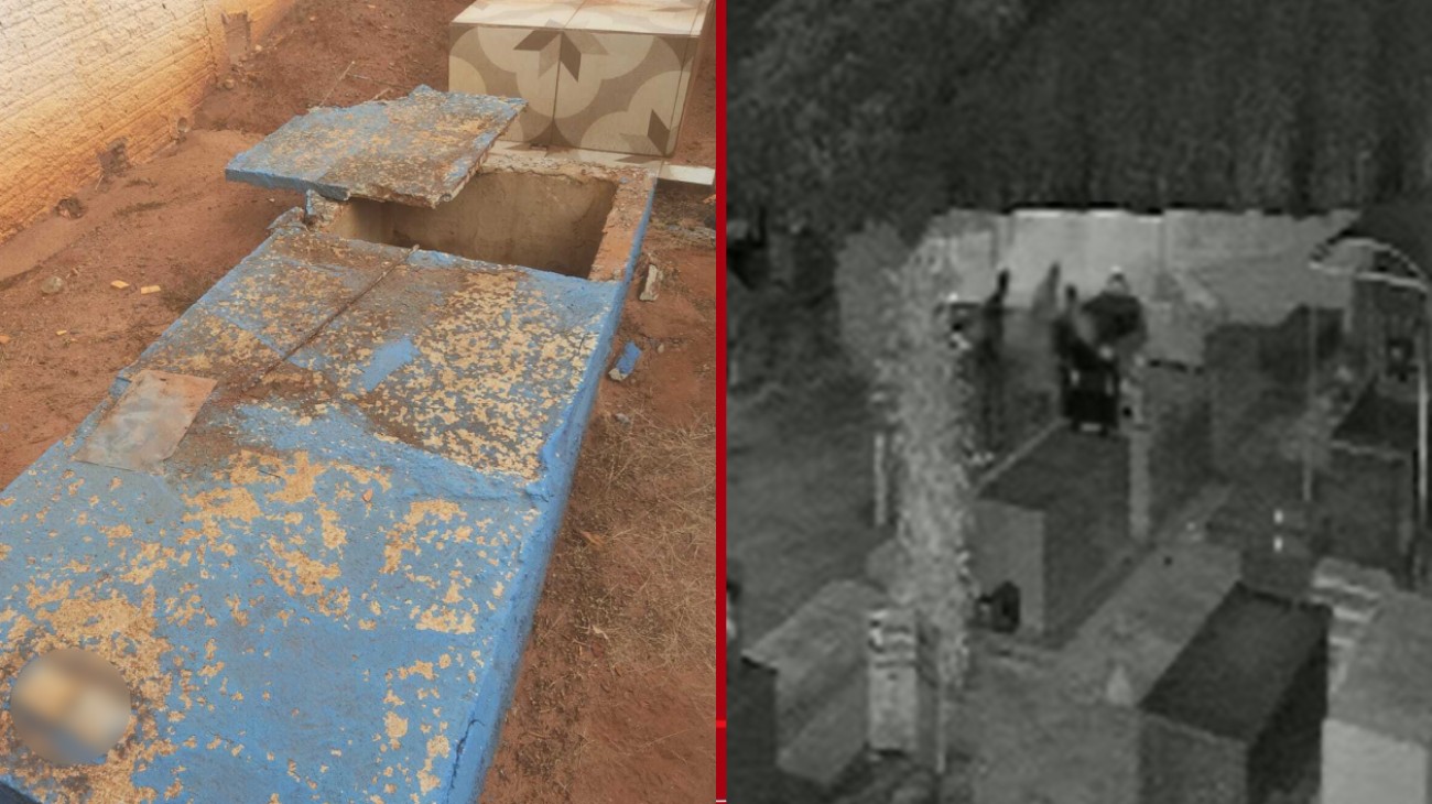 VÍDEO: grupo quebra sete túmulos e furta ossos durante invasão a cemitério do Paraná