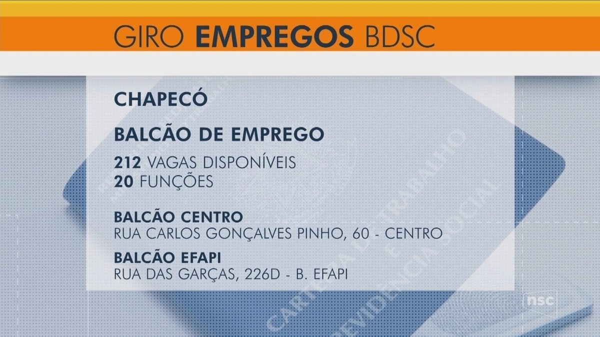 Confira As Vagas De Emprego Abertas Em Santa Catarina | Santa Catarina | G1