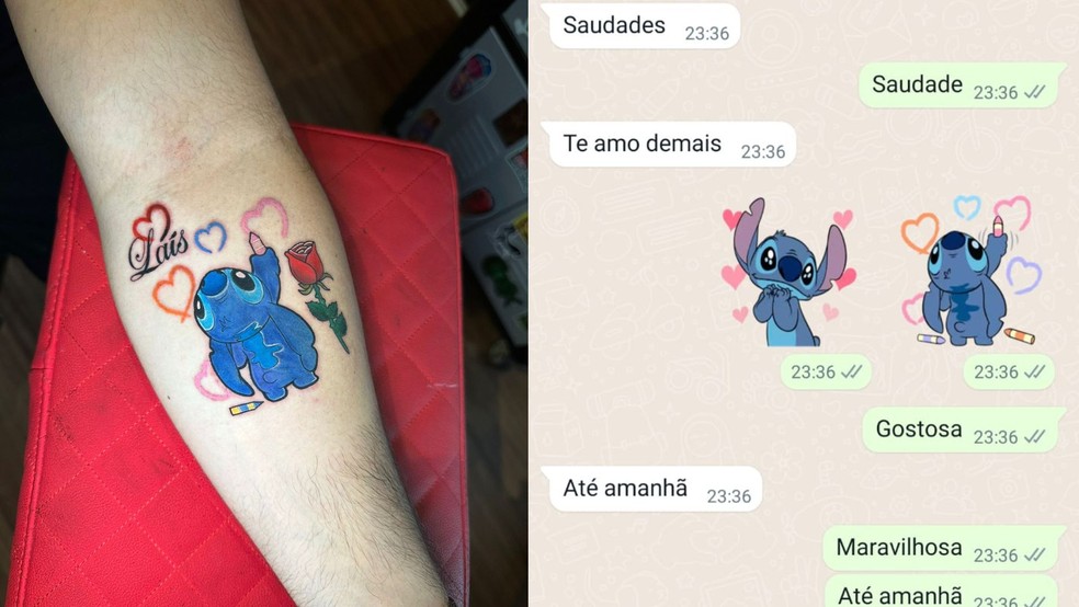 Casal era apaixonado por personagem de Lilo & Stitch — Foto: Arquivo Pessoal