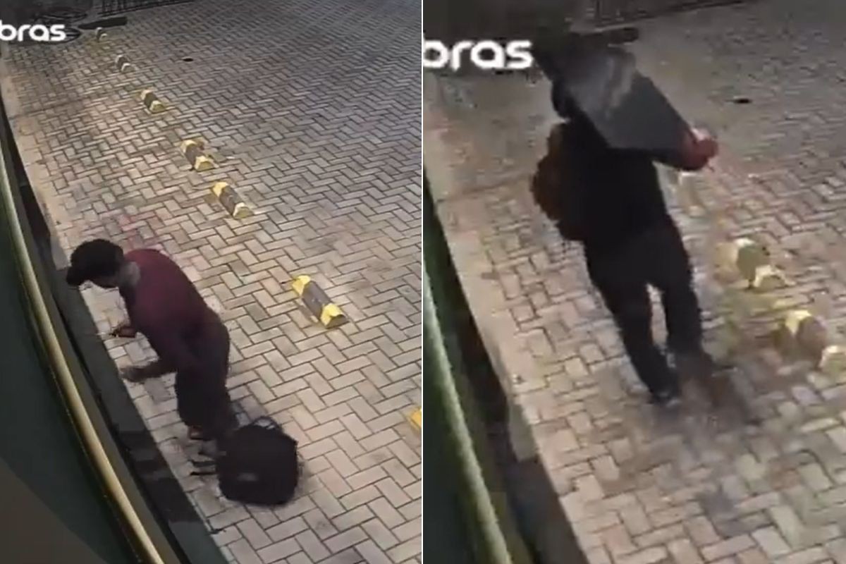 Homem furta loja de móveis e deixa prejuízo de R$ 18 mil no litoral de SP; VÍDEO