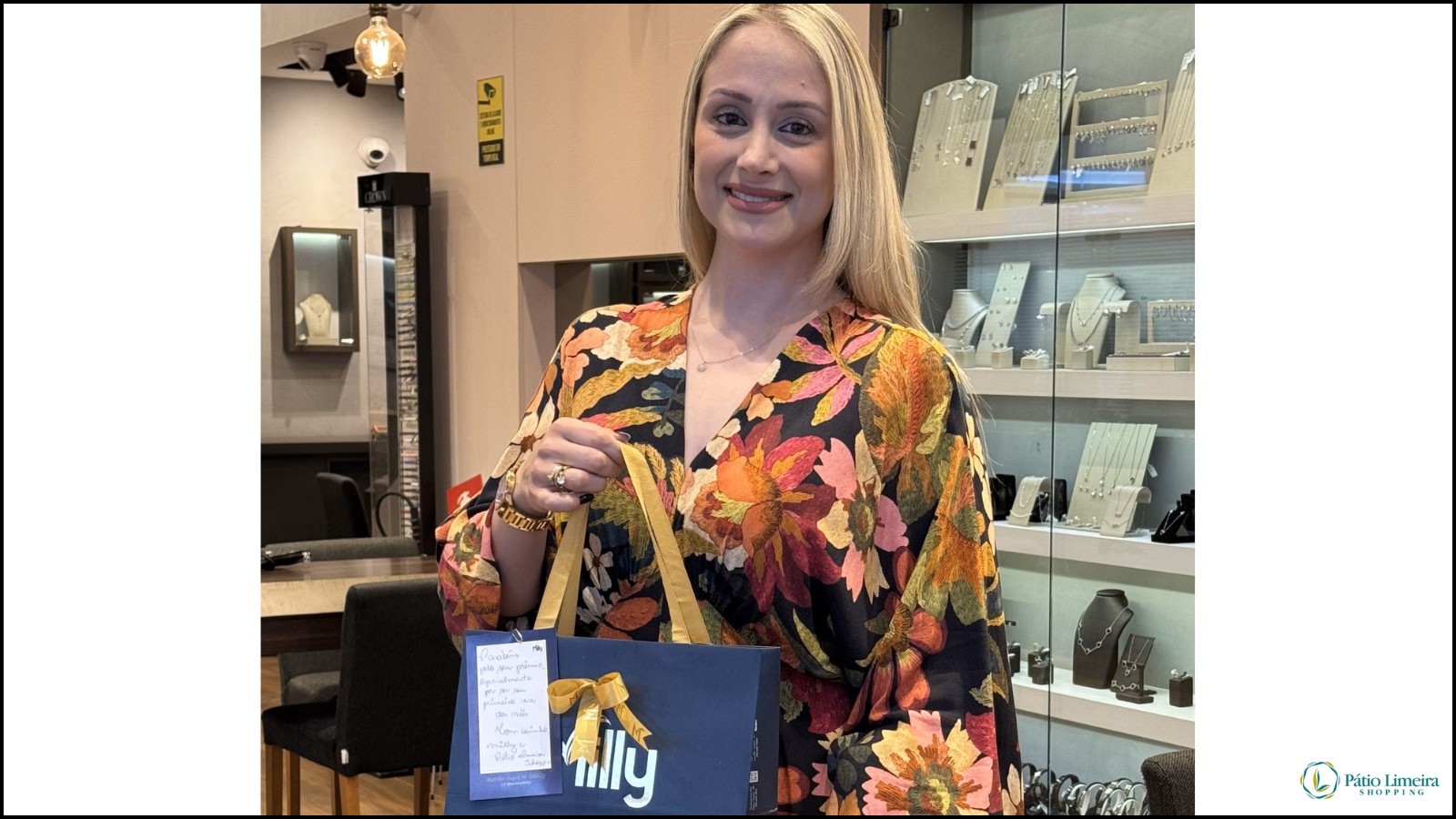 Limeirense ganha gargantilha de ouro 18k em campanha do Pátio Limeira Shopping