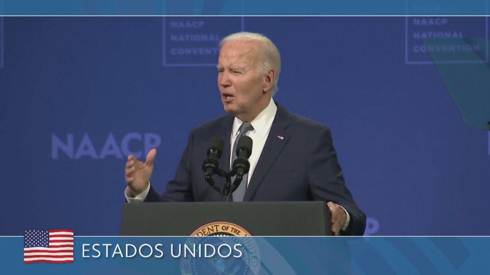 Joe Biden será o 11º presidente dos Estados Unidos a visitar o Brasil — Foto: Reprodução/TV Globo