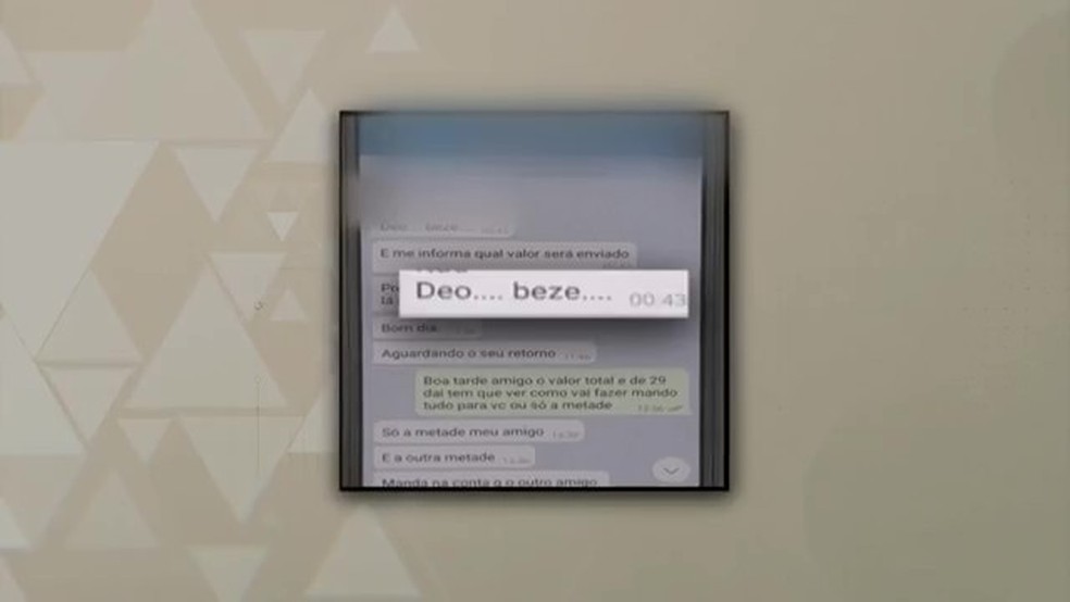 Mensagens e comprovantes indicam pagamentos para Deloane em esquema do PCC, diz polícia — Foto: Reprodução/TV Globo