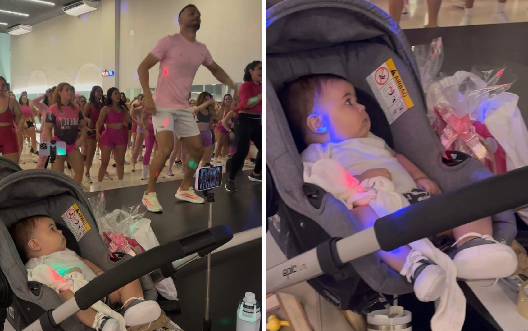 VÍDEO: Bebê fica vidrado em aula de dança do pai e encanta web: 'Já pegando os passinhos' 