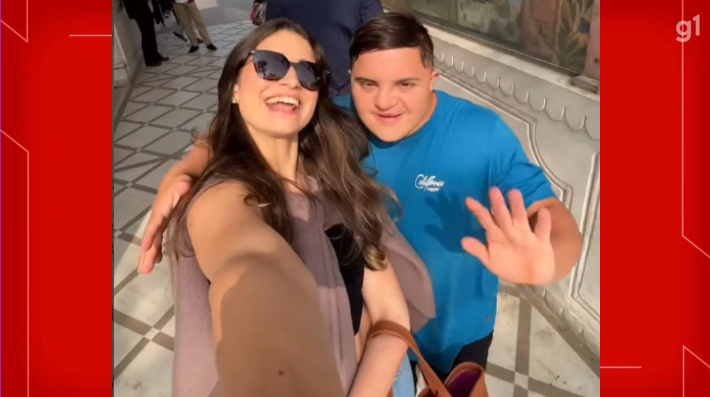 Jovem do DF faz 'visita surpresa' ao trabalho do irmão com Síndrome de Down, e vídeo comove a web