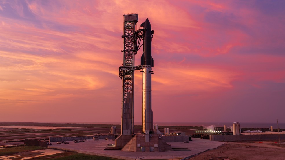 Starship, nave da SpaceX, em foto divulgada em 23 de julho de 2026 — Foto: Divulgação/SpaceX
