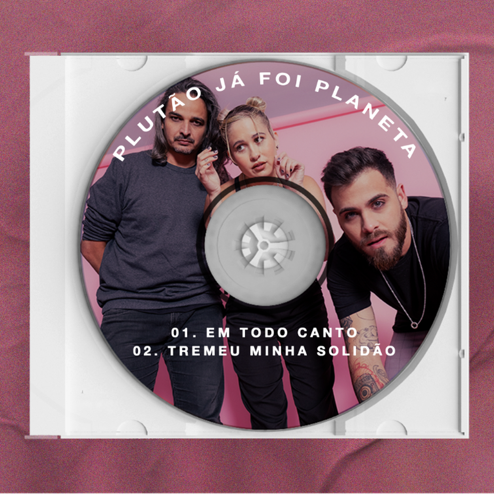 Capa do single 'Em todo canto / Tremeu minha solidão', da banda Plutão Já Foi Planeta — Foto: Murilo Amancio com arte de Kethuly Mendes