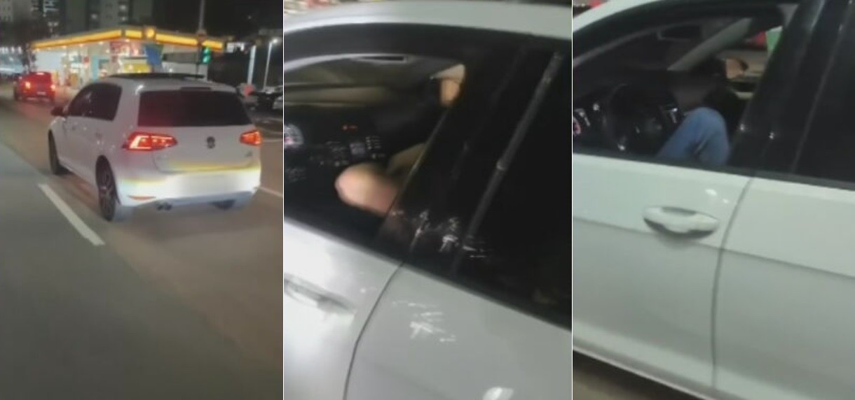 Motorista é preso após ser flagrado com sinais de embriaguez e dirigindo com os pés para fora do carro no interior de SP