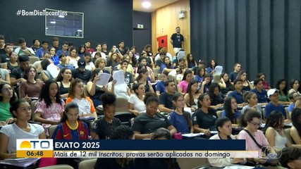 Estudantes participam de aulão de revisão de conteúdo para o Exato 2025