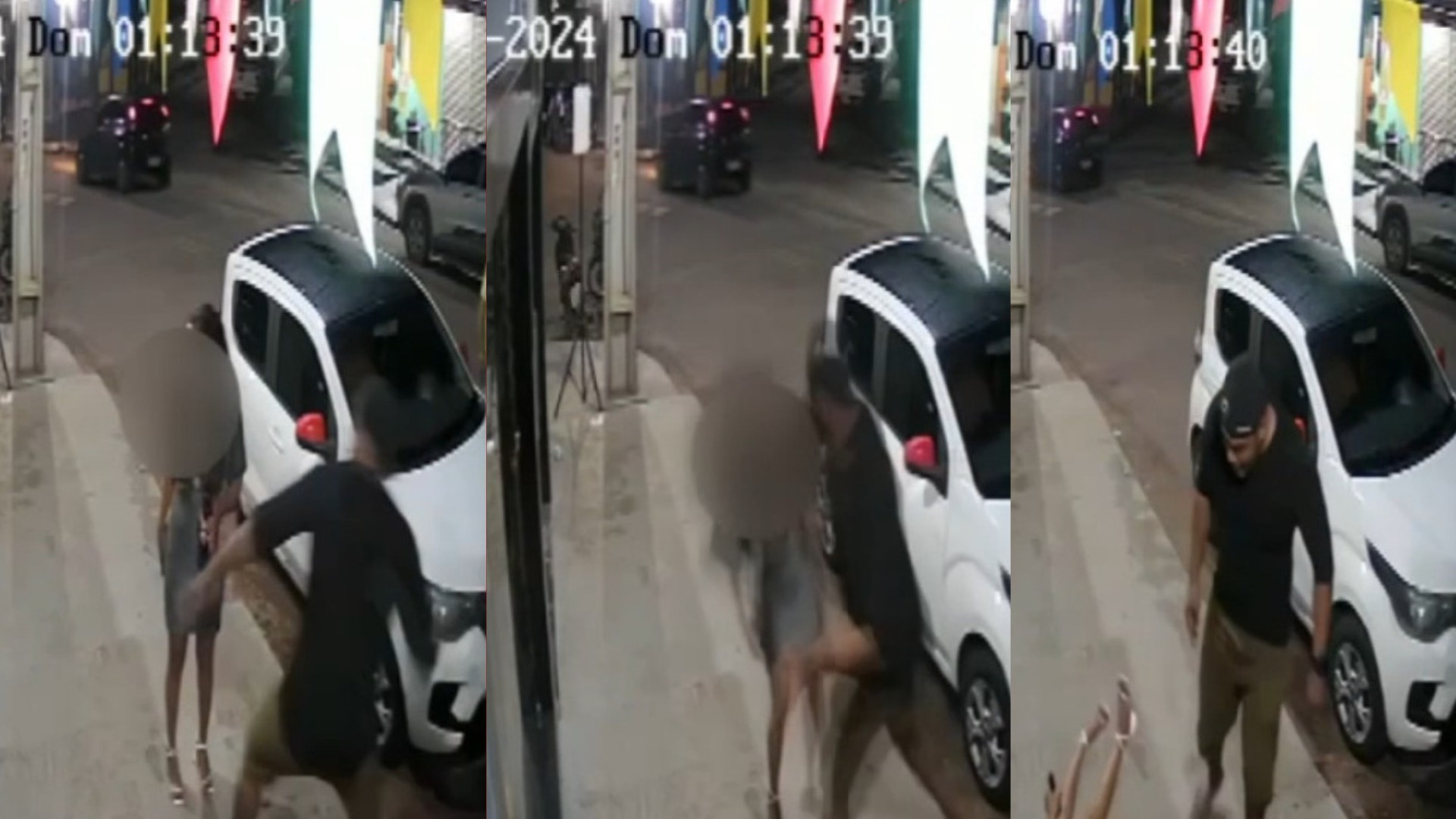 Homem é flagrado agredindo mulher na saída de casa de shows no Pará; VÍDEO