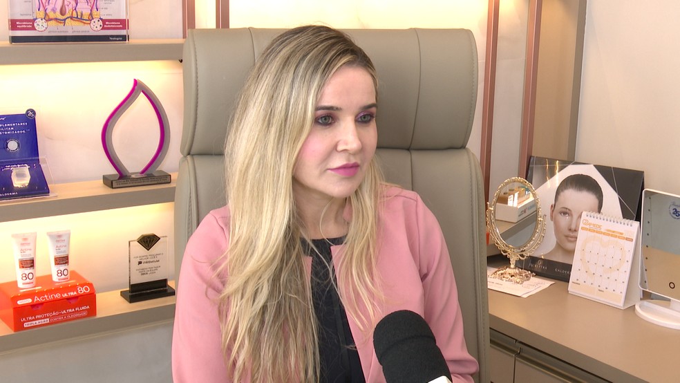 Dermatologista explica cuidados ao fazer procedimentos  como preenchimento labial — Foto: Reprodução/TV Cabo Branco