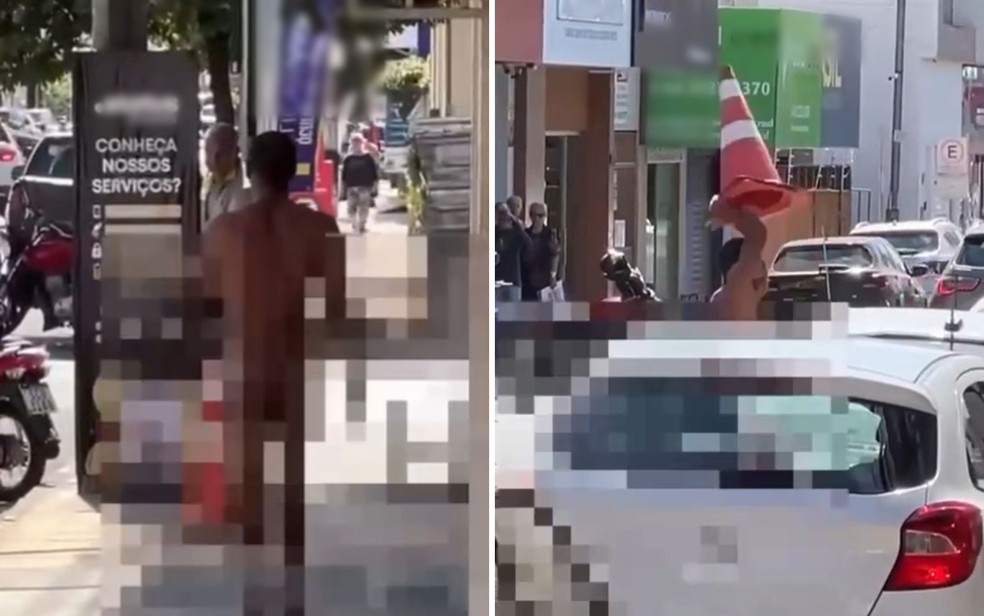 Homem é flagrado andando nu em rua de Caldas Novas