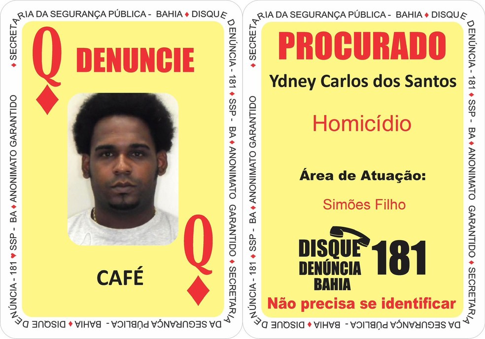 Suspeitos de envolvimento na morte de Mãe Bernadete entram para o Baralho do Crime da SSP-BA — Foto: SSP-BA