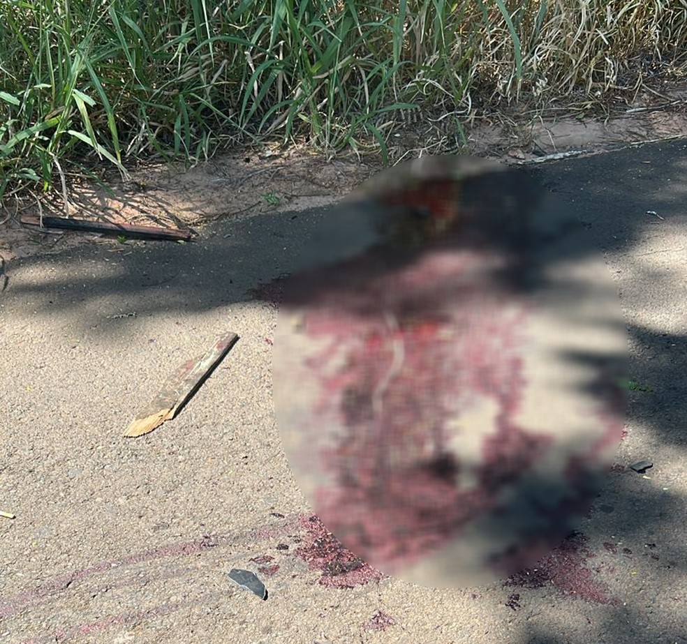 Idoso morre na Vicinal Francisco de Assis Martucci, em Dracena (SP) — Foto: Renato Campanari/TV Fronteira