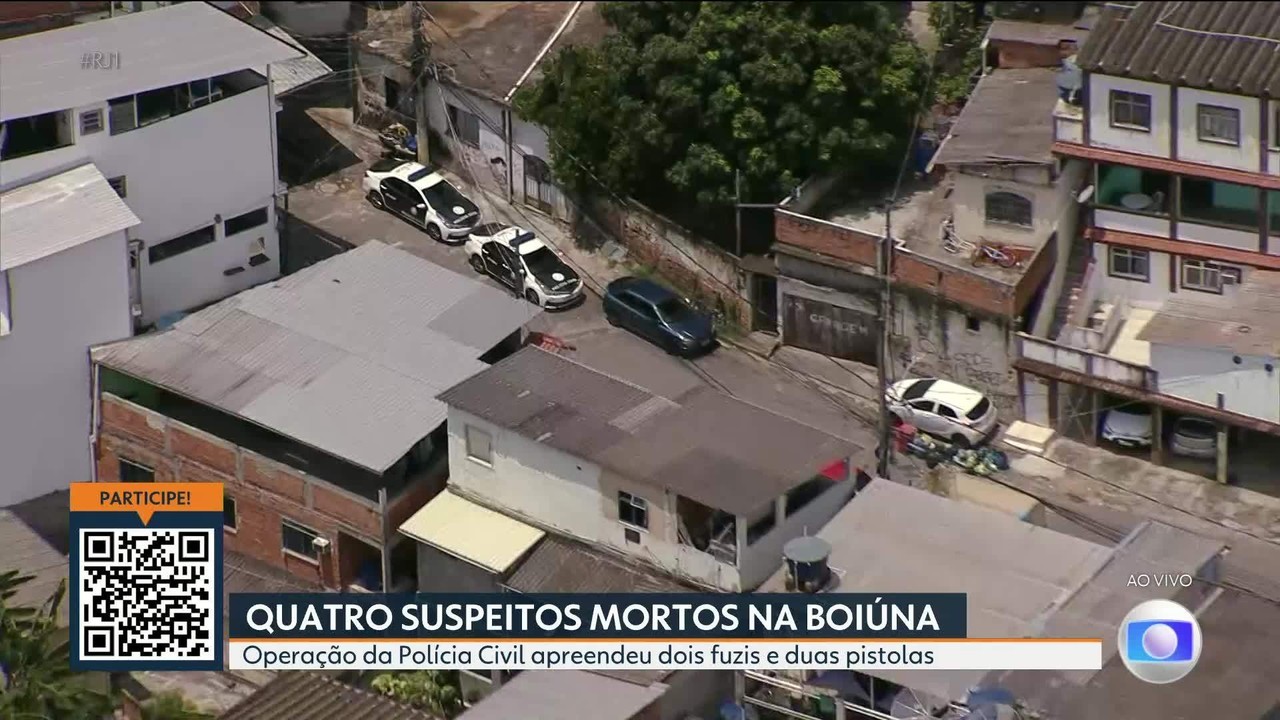 Operação da Polícia Civil deixa 4 mortos na região da Boiúna, na Zona Oeste do Rio