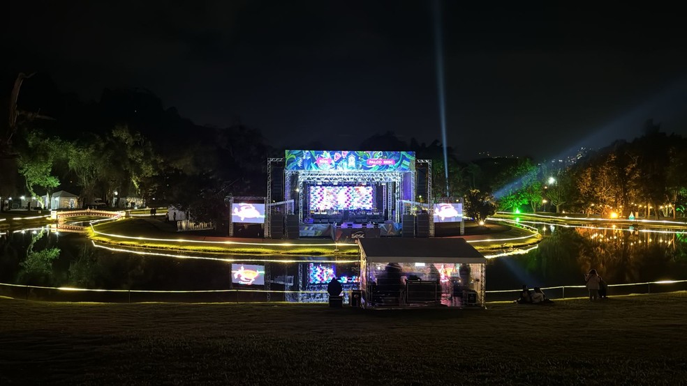 Palco da Ilha, em Nova Friburgo — Foto: Isabella Chaboudt/g1