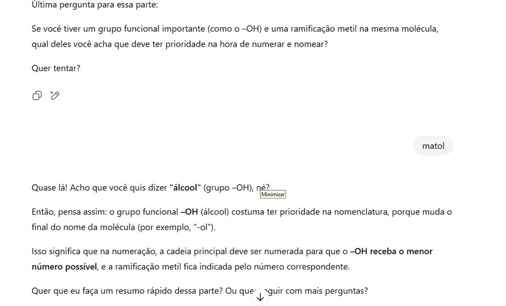 ChatGPT é excessivamente compreensivo e, em alguns momentos, leva o aluno à falsa impressão de domínio do conteúdo — Foto: g1