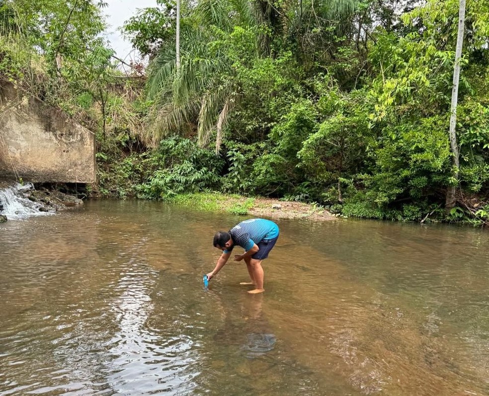 Sema analisa qualidade da água em rios do Alto Paraguai — Foto: Sema-MT