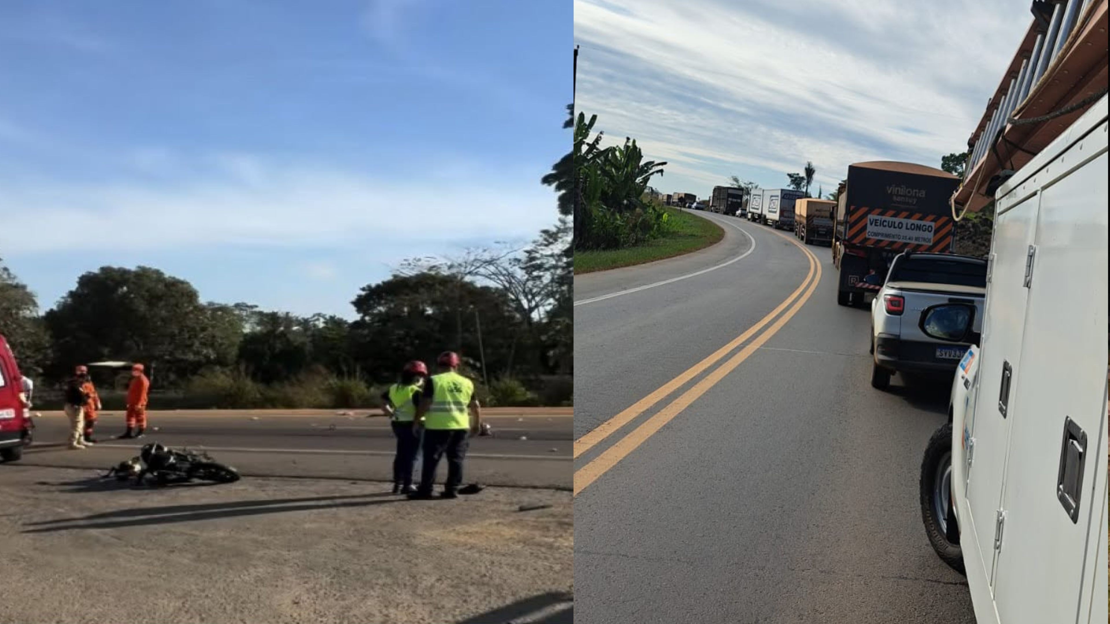 Casal morre após ser atropelado por caminhão na BR-364 em RO