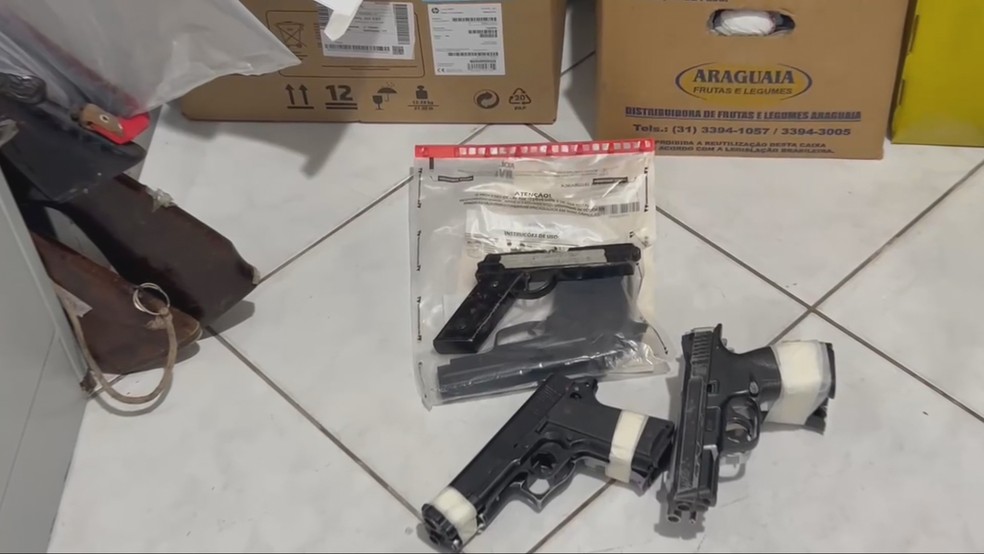 Sindicato denuncia explosivos e armas guardados sem segurança em MG. — Foto: Sindep - MG