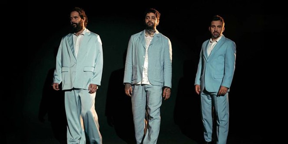 Com 25 anos de carreira o trio 'Fresno' se apresenta em Jundiaí (SP), com espetáculo que promete emocionar os fãs — Foto: Camila Cornelsen