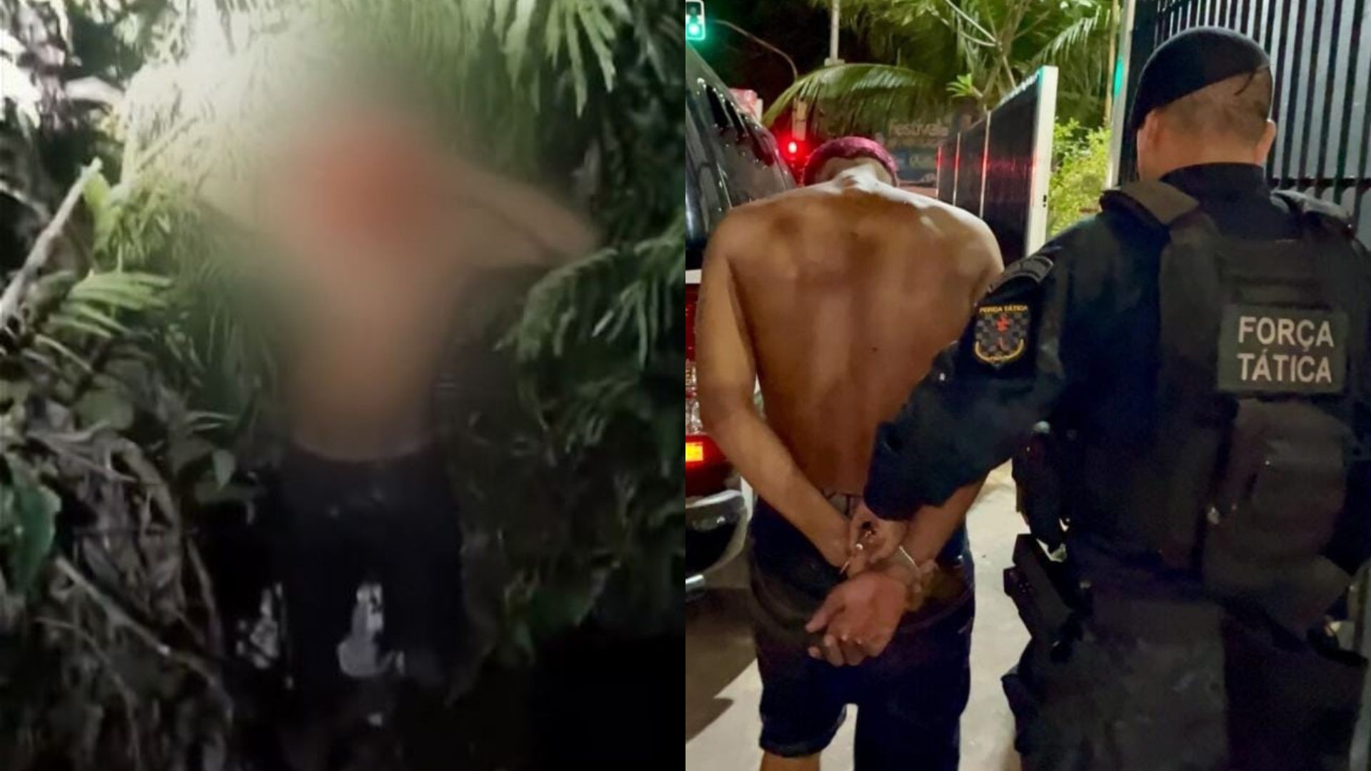 Polícia encontra 90 porções de drogas com suspeito que fugiu para área de mata em Macapá; VÍDEO