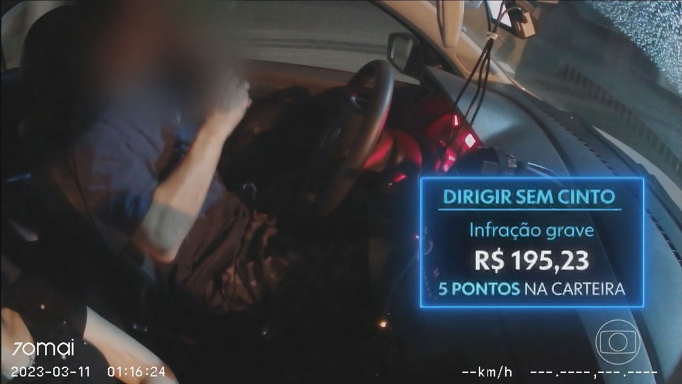 Estudo com câmeras a bordo revela o comportamento dos motoristas brasileiros — Foto: Reprodução/TV Globo
