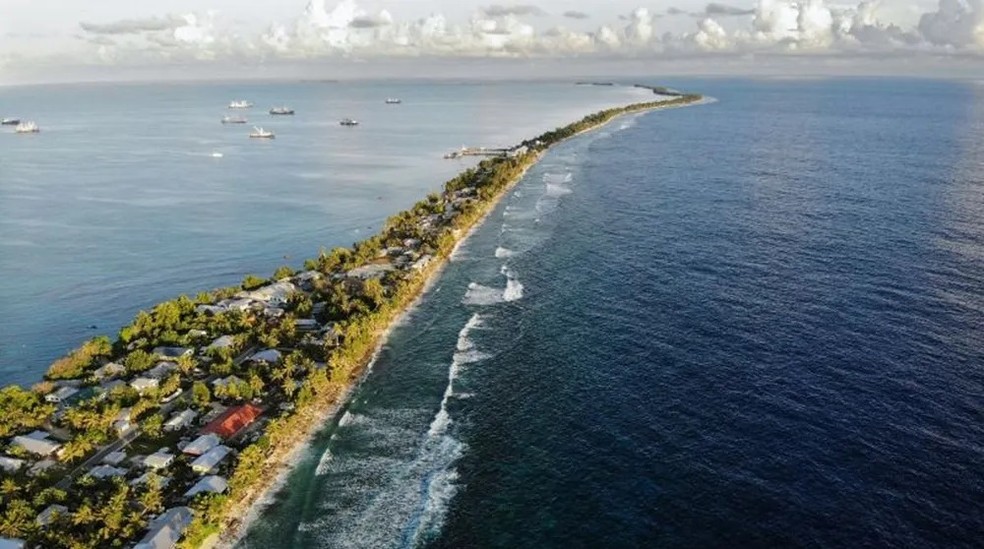 Tuvalu é formada por um conjunto de ilhas que podem desaparecer nas próximas décadas — Foto: Getty Images