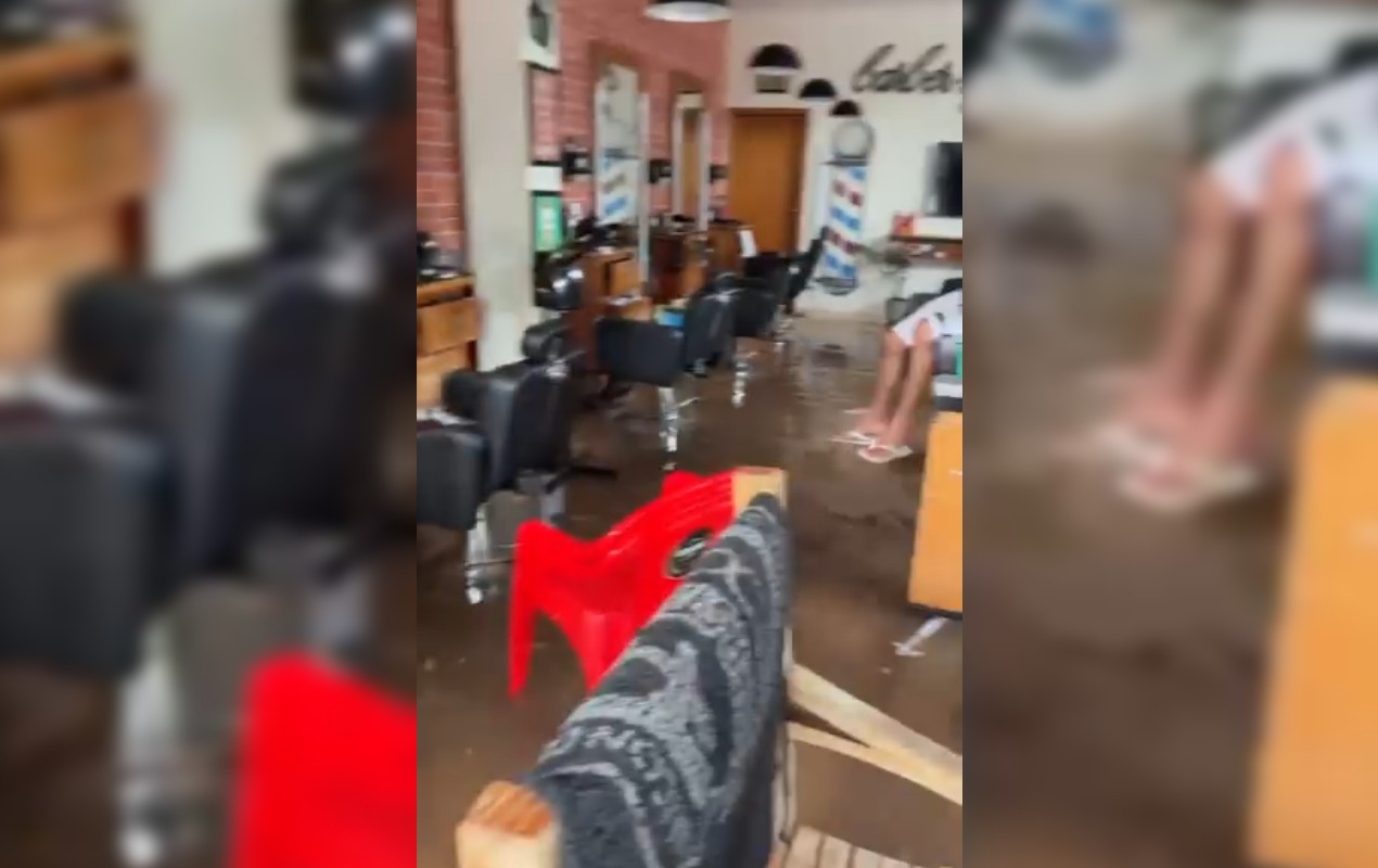 VÍDEO: enxurrada invade casas e lojas durante chuva forte em Assis