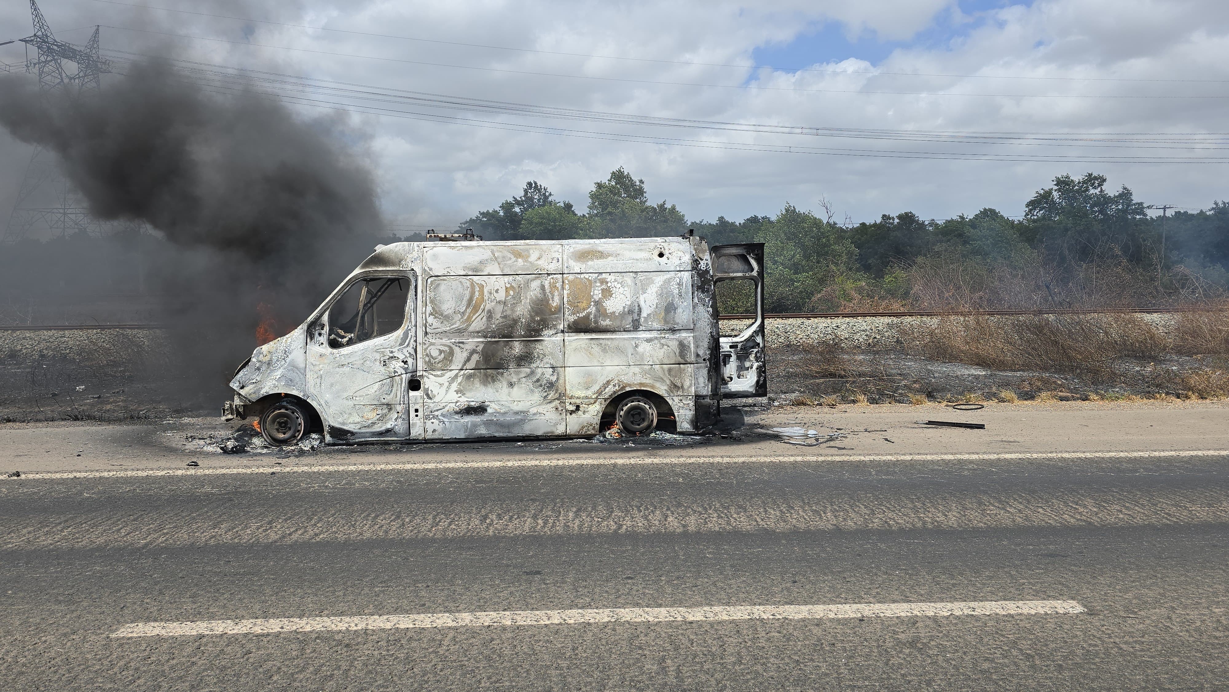 Ambulância fogo na BR-135, na região metropolitana de São Luís