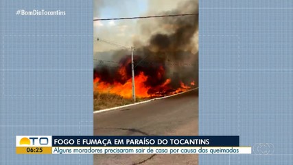 Fogo na serra do Estrondo atinge casas de moradores que precisam sair às pressas