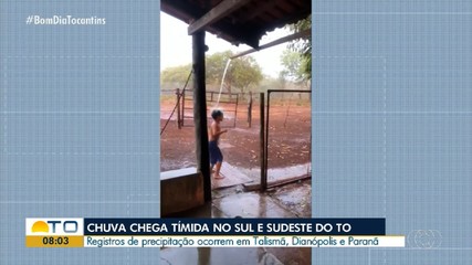 Registros de chuva são capturados no sul do Tocantins