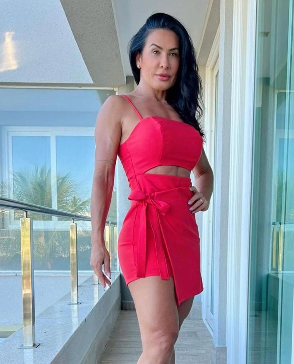 Scheila Carvalho faz conteúdo de musculação nas redes sociais — Foto: Reprodução/Redes Sociais