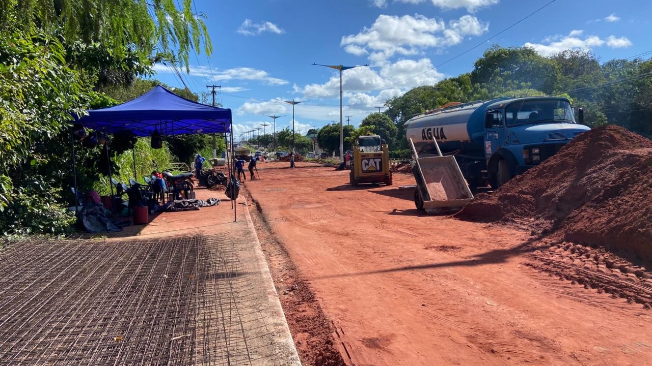Obras na rod. Fernando Guilhon entram na fase de concretagem após sete dias de trabalho 